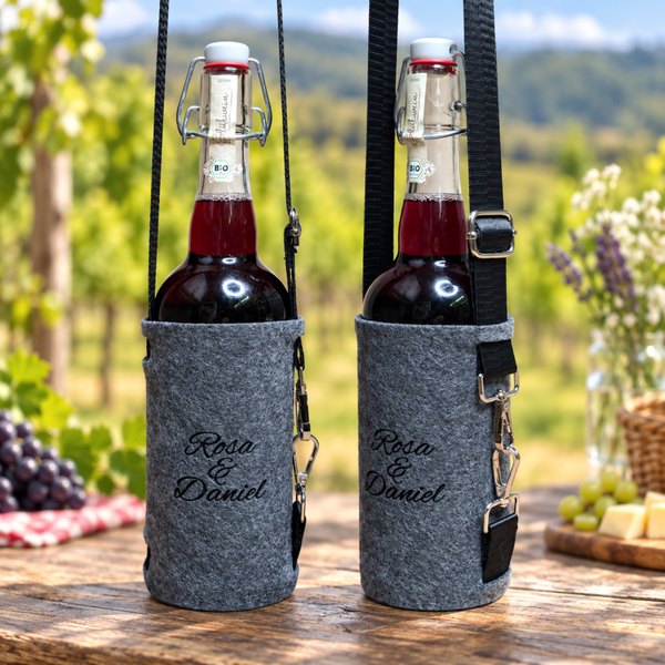 Flaschenhalter in vielen Ausführungen und Farben - Mit und ohne Wunschgravur