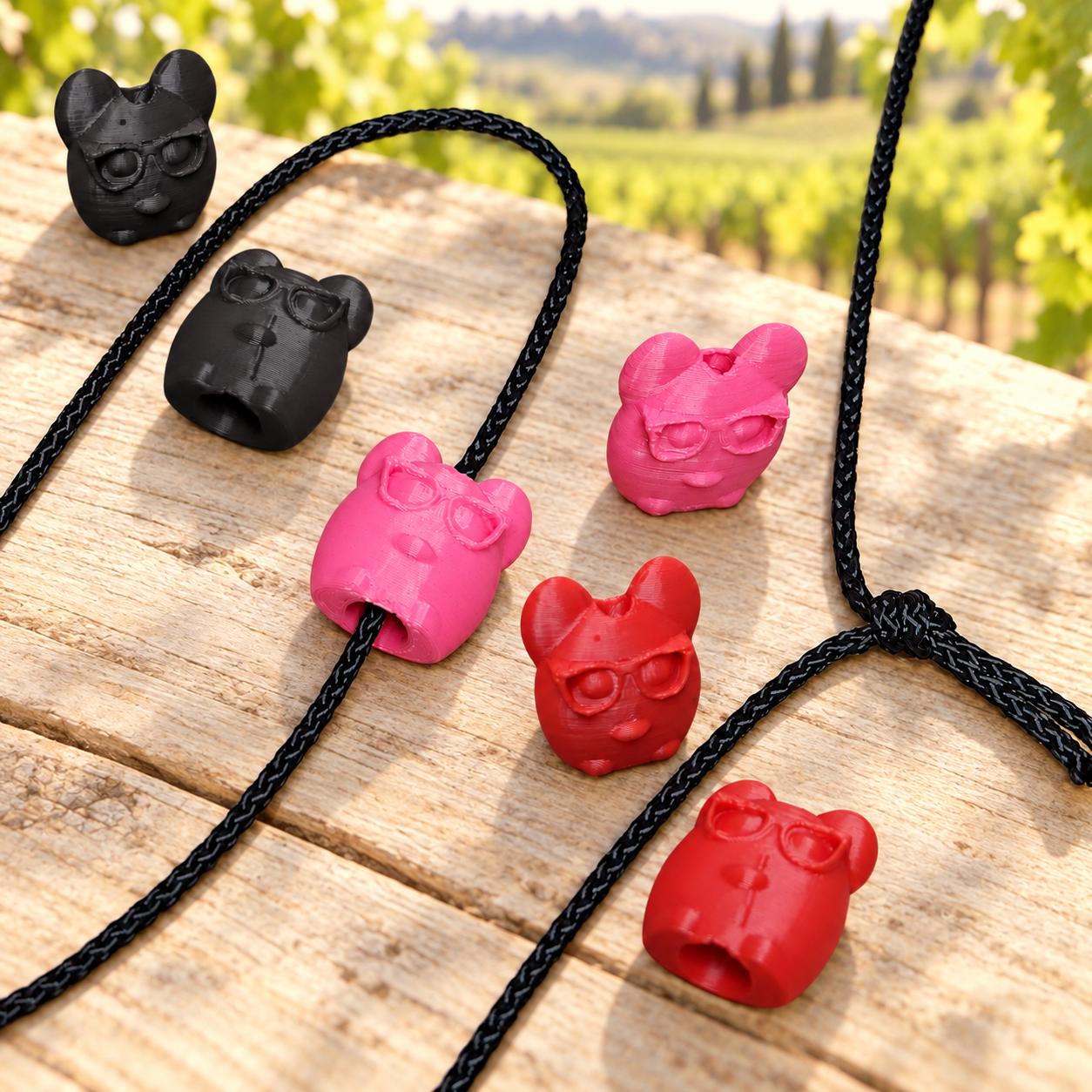 Knotenverstecker „Taschi“ – Klein, rosa, rot oder schwarz und praktisch