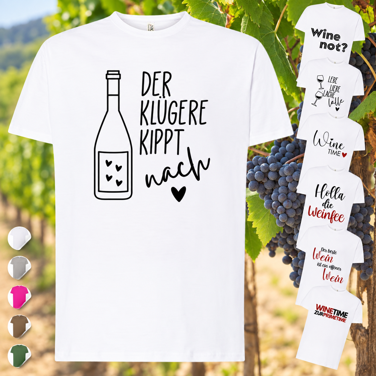 T-Shirt Unisex inkl. Weinsprüche Klar und deutlich
