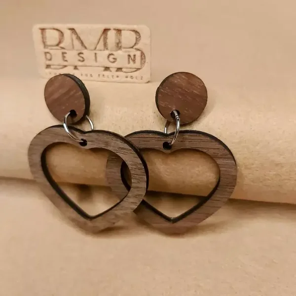 Echtholz Ohrringe | Echtholz Schmuck | "Branches" | Schwarze Walnuss.