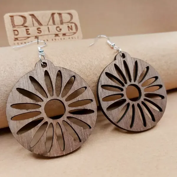 Echtholz Ohrringe | Echtholz Schmuck | "Branches" | Schwarze Walnuss.