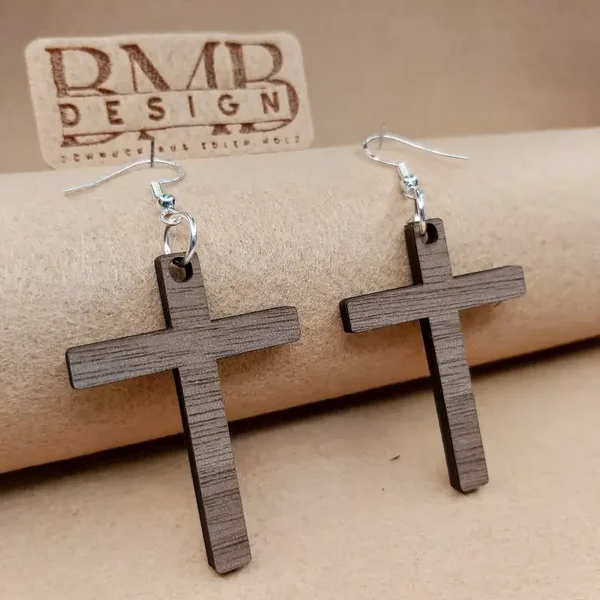 Echtholz Ohrringe | Echtholz Schmuck | "Branches" | Schwarze Walnuss.