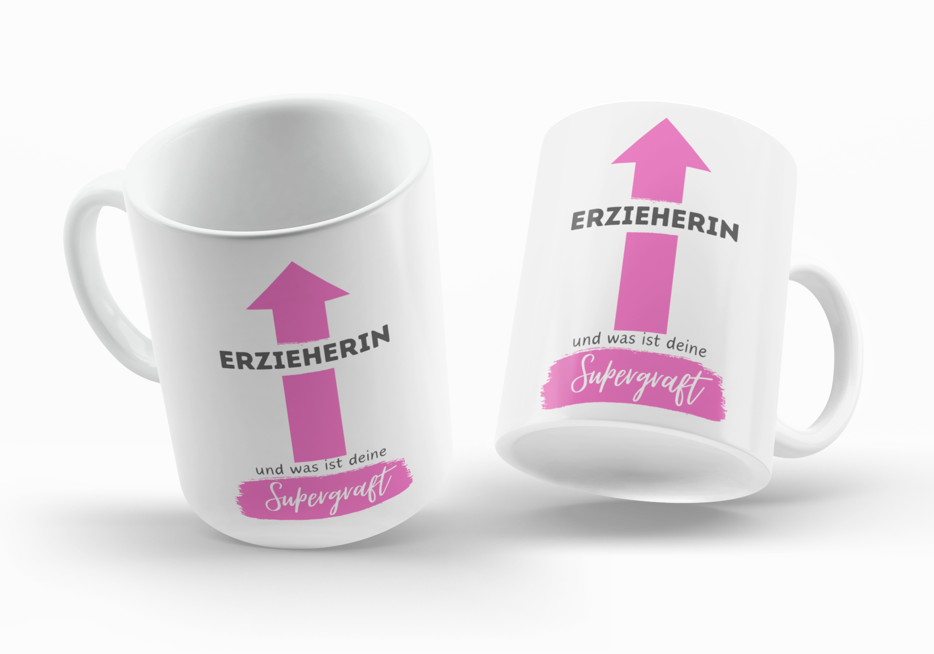 Motiv Kaffee Becher / Tasse - Erzieherin und was ist deine Superkraft - Personalisiert