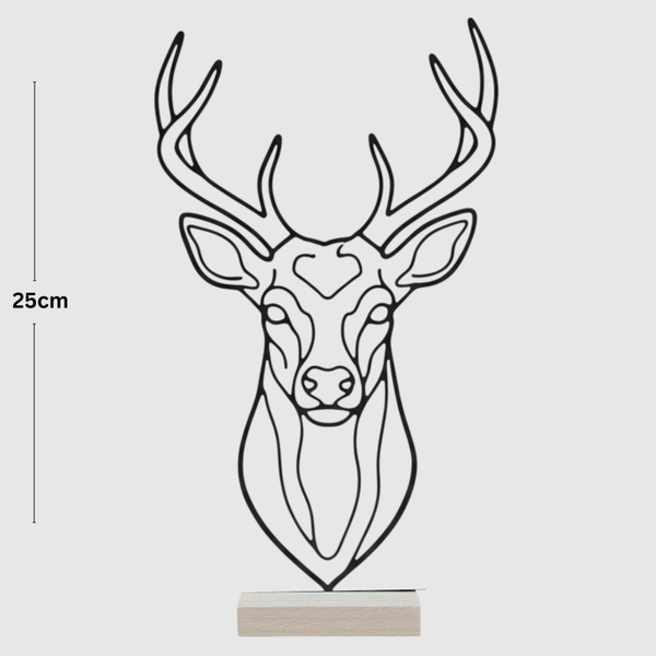 Silhouetten Steckbild "Hirschkopf" auf Wunsch mit und ohne Personalisierung