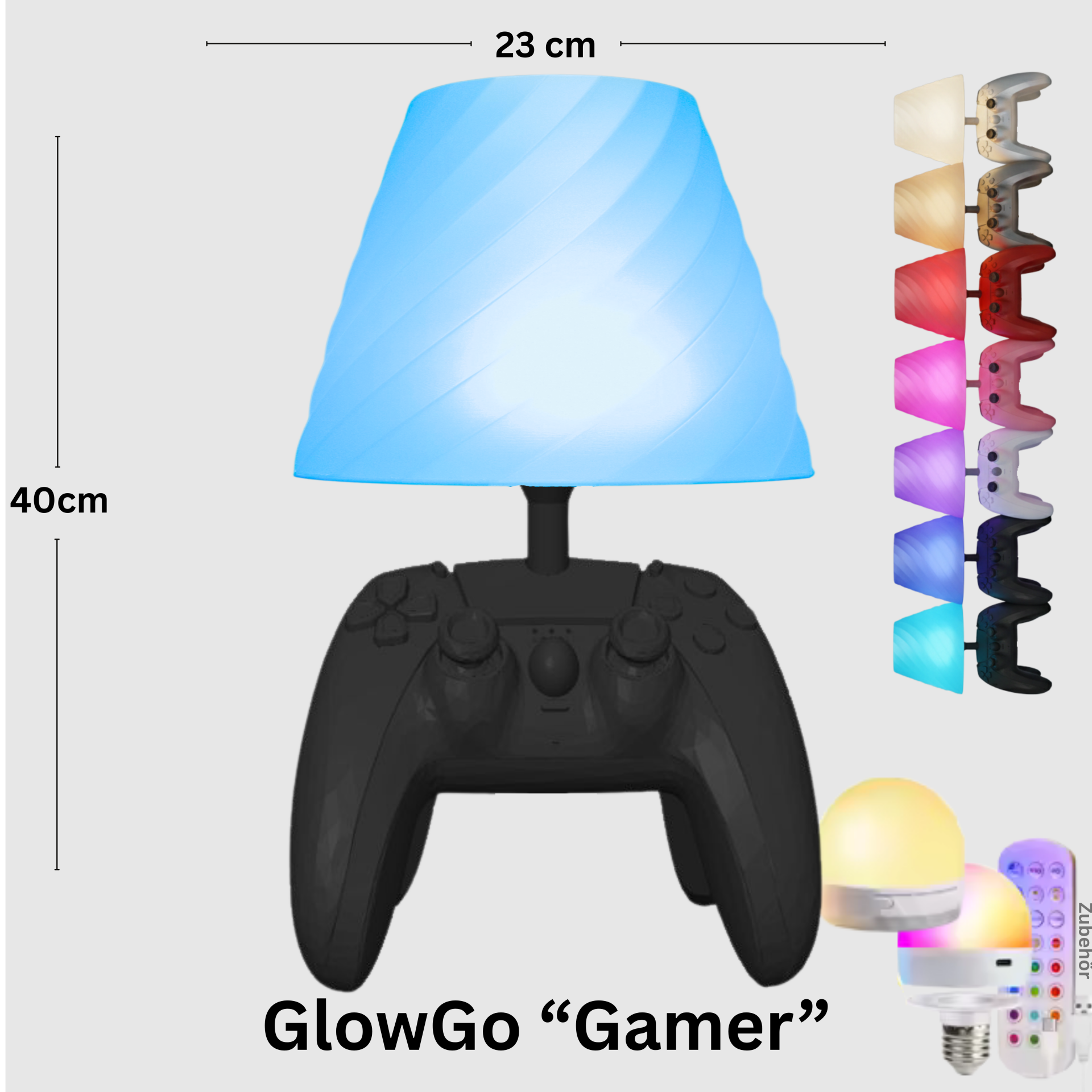 GlowGo - Designer-Tischleuchte "Gamer "
