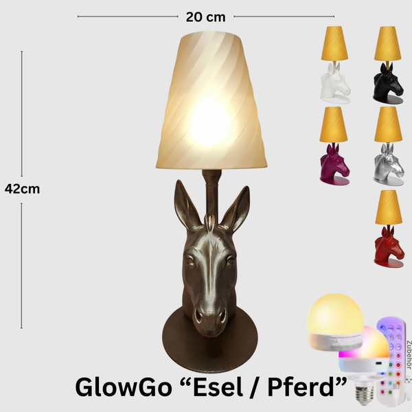 GlowGo „Esel / Pferd“ – Kabellose Design-Leuchte