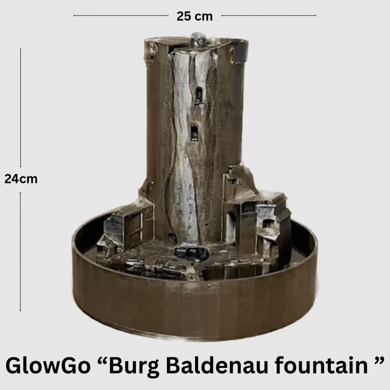 GlowGo „Burg Baldenau“ – LED-Zimmerbrunnen