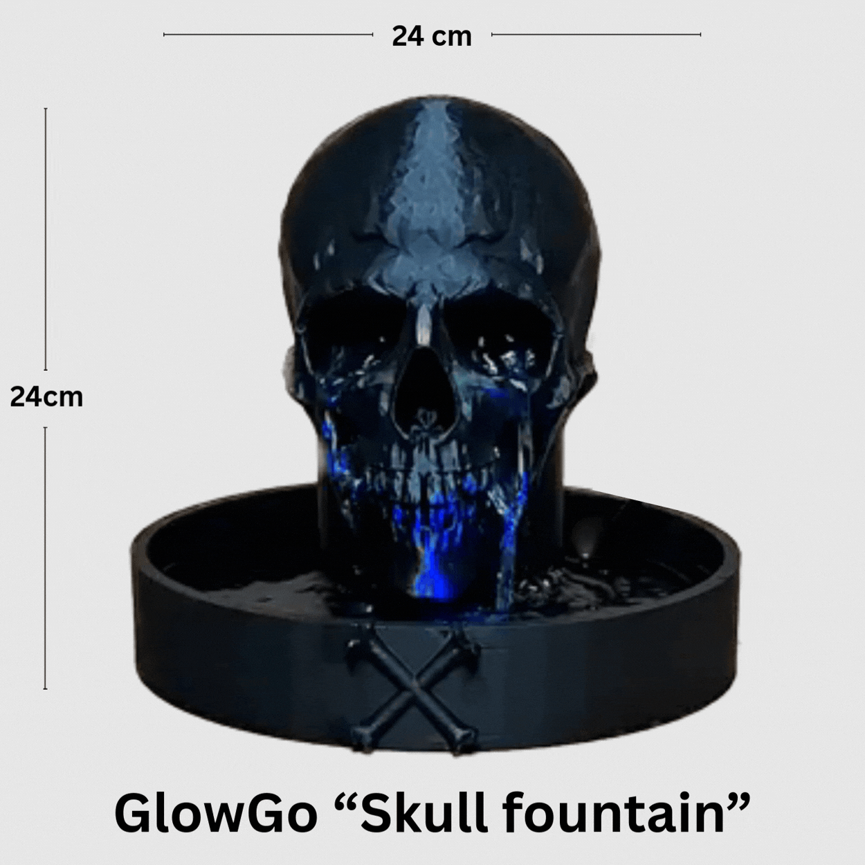 GlowGo „Skull fountain“ – LED-Zimmerbrunnen