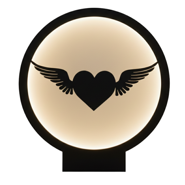 GlowGo “Ring Motiv Leuchte” "Herz mit Flügel"– ...einfach was besonderes!