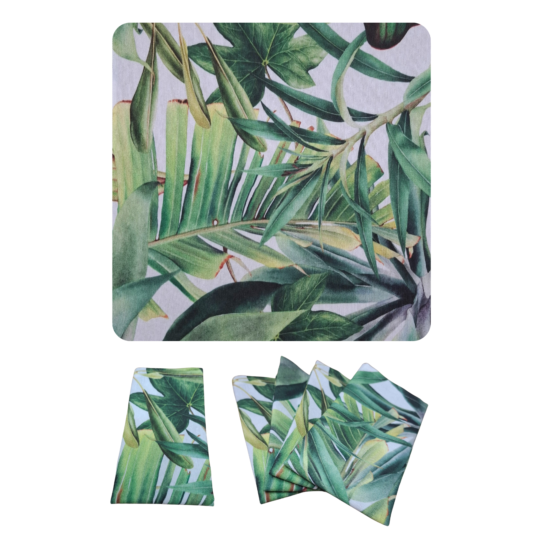 Designer-Stoffservietten "Jungel" aus Canvas (40 x 40 cm)