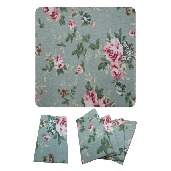 Designer-Stoffservietten "Flower" aus Canvas (40 x 40 cm)