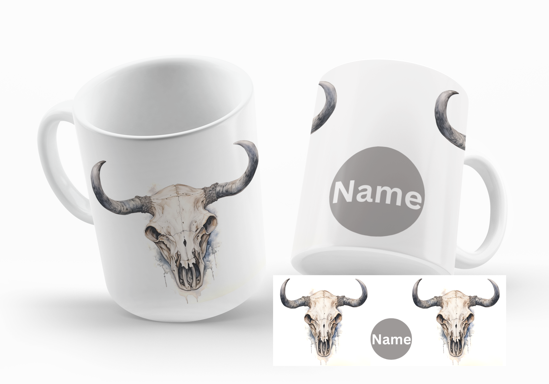 Motiv Kaffee Becher / Tasse - Phantasie Geweih - Personalisierbar