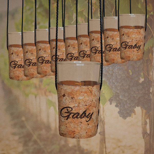 10 Weinglashalter zum Umhängen für Böckling Säntisbecher 0,1 – aus Kork