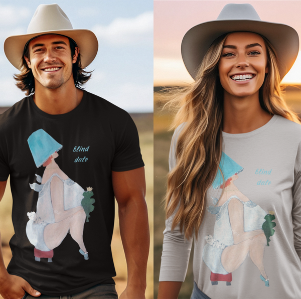 T-Shirt Design Druck "Blinde Date" in 3 Farben von M bis XXXL