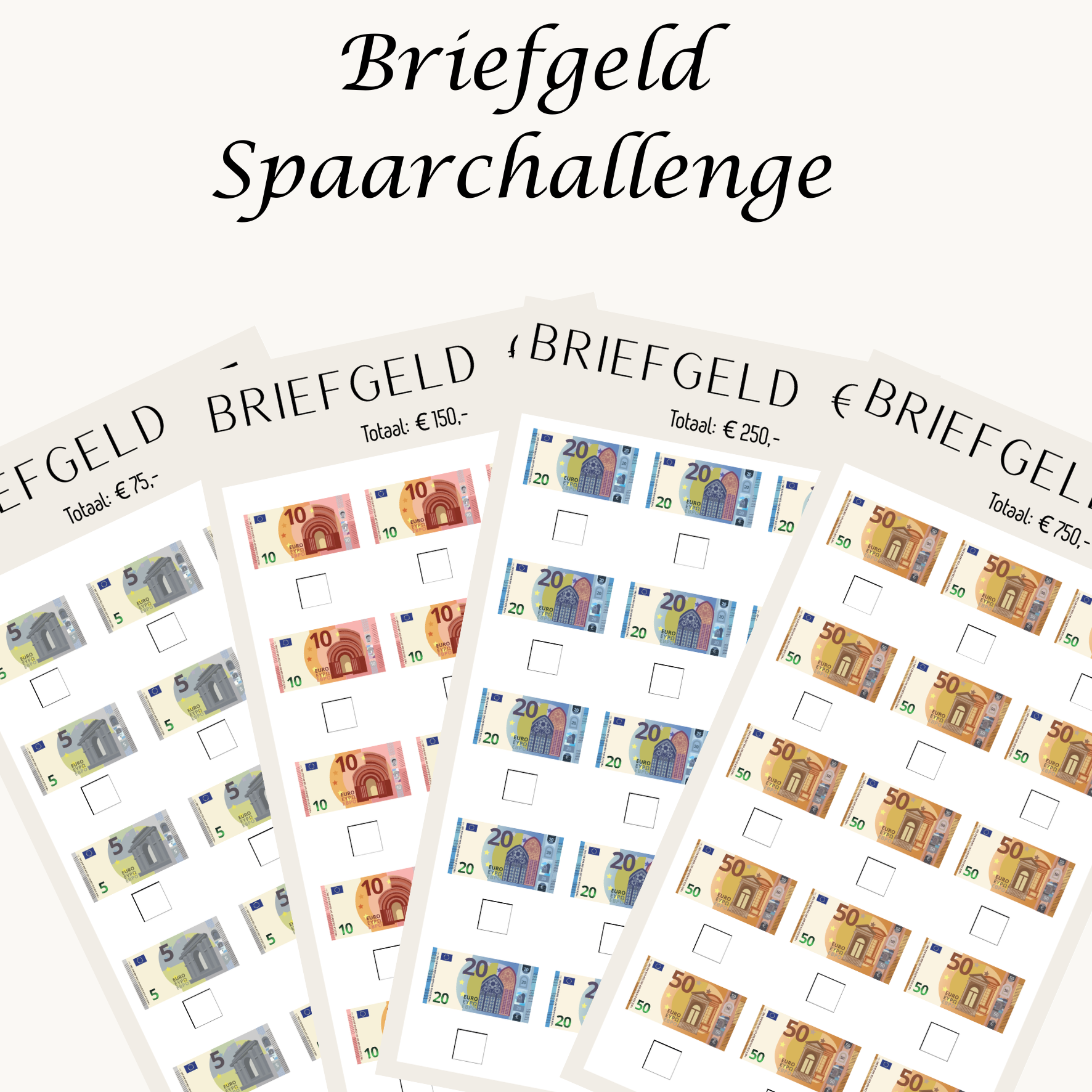 Briefgeld Spaarchallenge