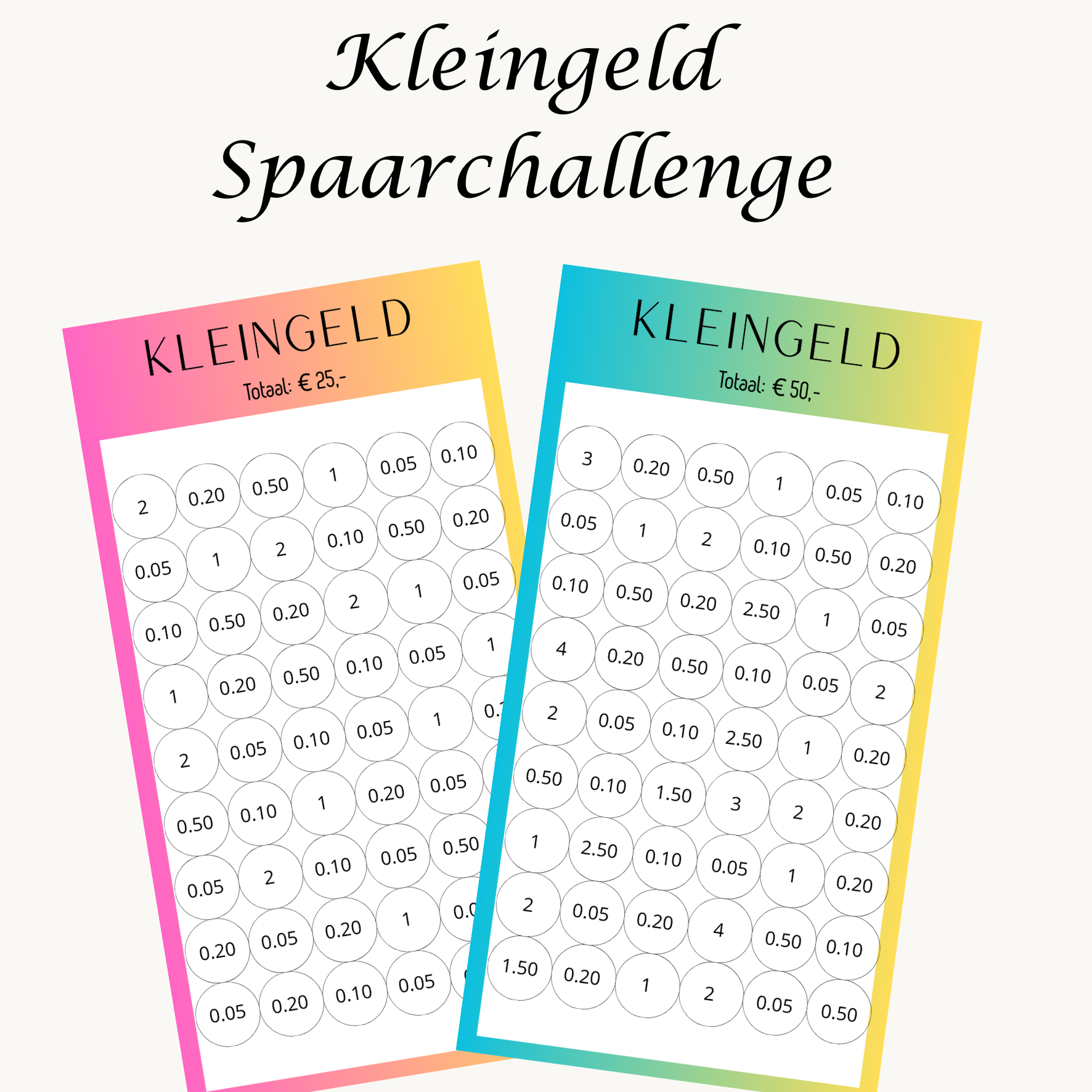 Kleingeld Spaarchallenge