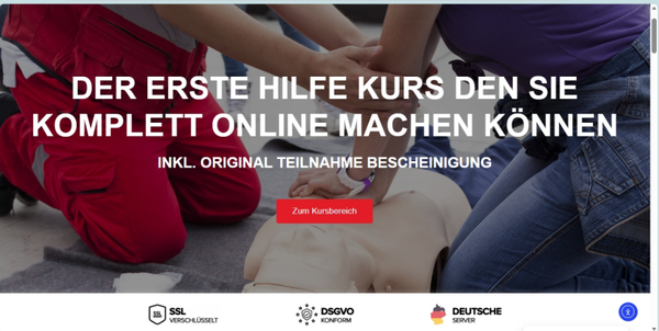 Erste Hilfe Kurs: Online zu Hause machen