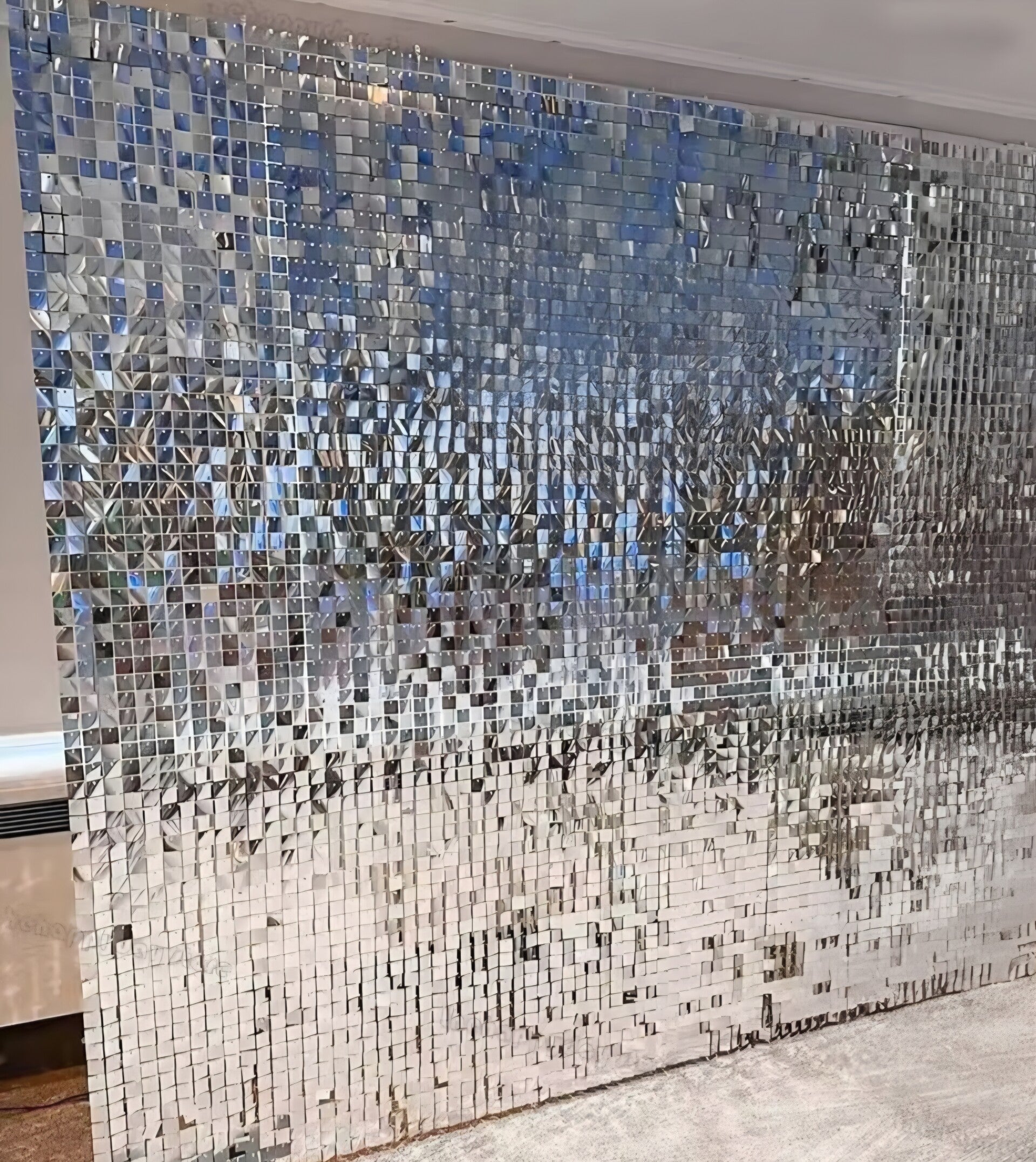 Zilveren shimmerwall