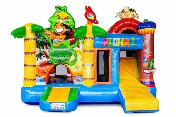 🌴☀️ Hawaii Springkussen met glijbaan te huur! ☀️🌴