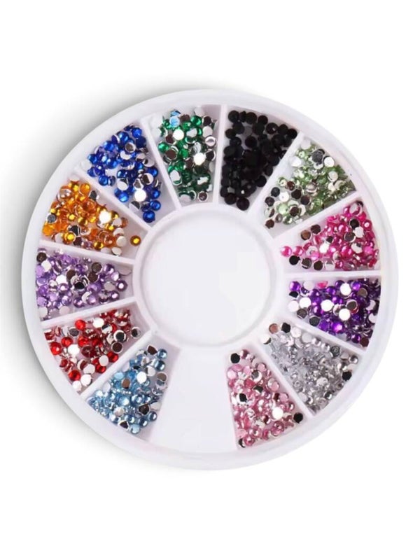 Nail art carrousel steentjes