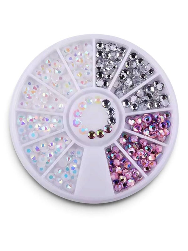 Nail art carrousel steentjes