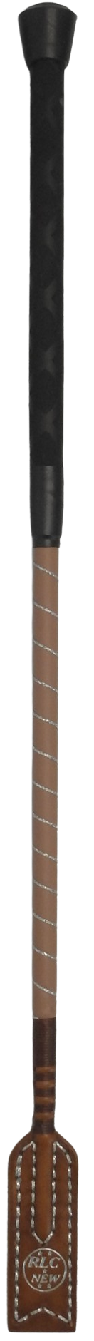 Poney 50cm en gaine marron mat avec liseré fin