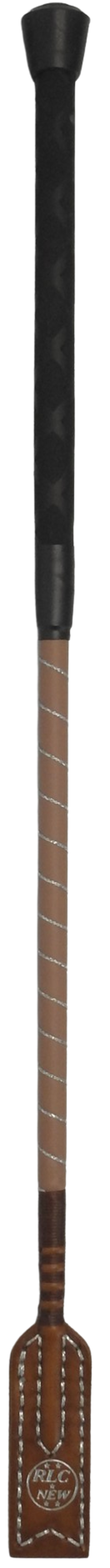 Poney 50cm en gaine marron mat avec liseré fin