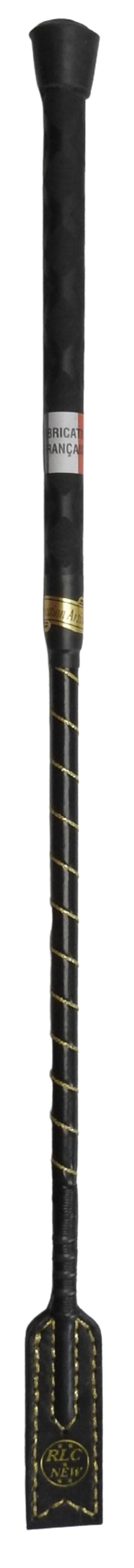 Hippique 70cm en gaine noir brillant avec liseré fin