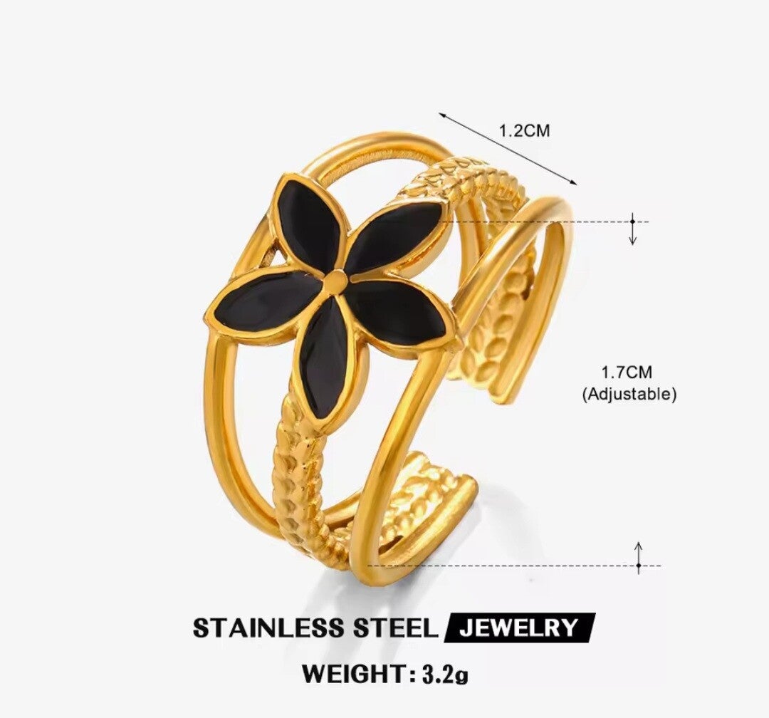 Bague TRIPLE BAND FLOWER