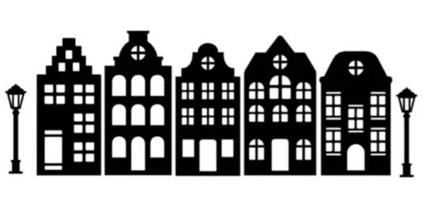 Basishuisjes raamstickers