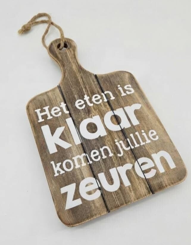 Het eten is klaar… komen jullie zeuren! bordje (binnenkort beschikbaar)