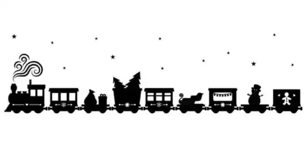 Raamsticker kerst trein