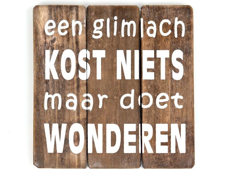 Tekstbord een glimlach