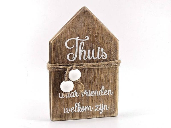 Tekstbord thuis