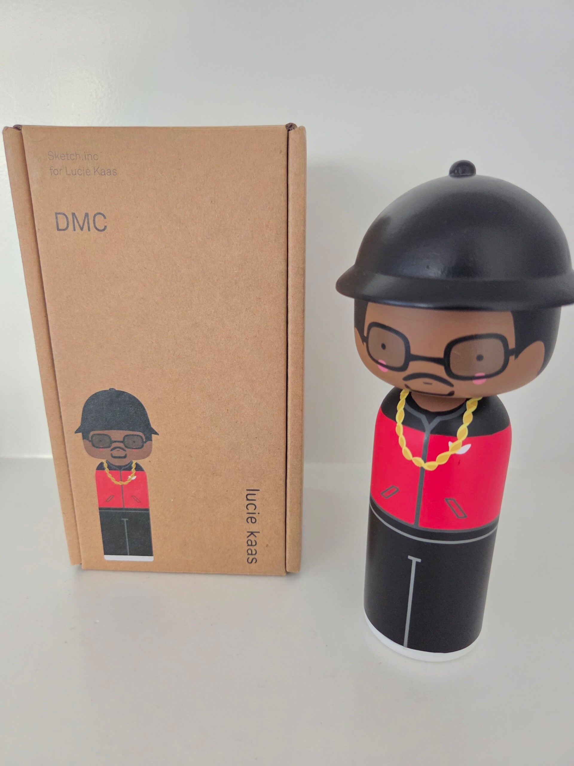 Lucie Kaas Kokeshi doll "RUN DMC Darryl 'DMC' Mcdaniels"