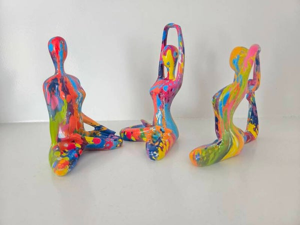 Pop Art Yoga figures set of 3