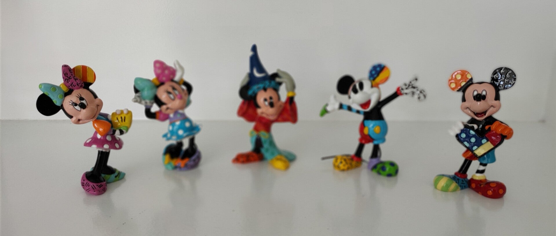 Romero Britto - Disney Mickey & Minnie Mouse - 5 mini figurines