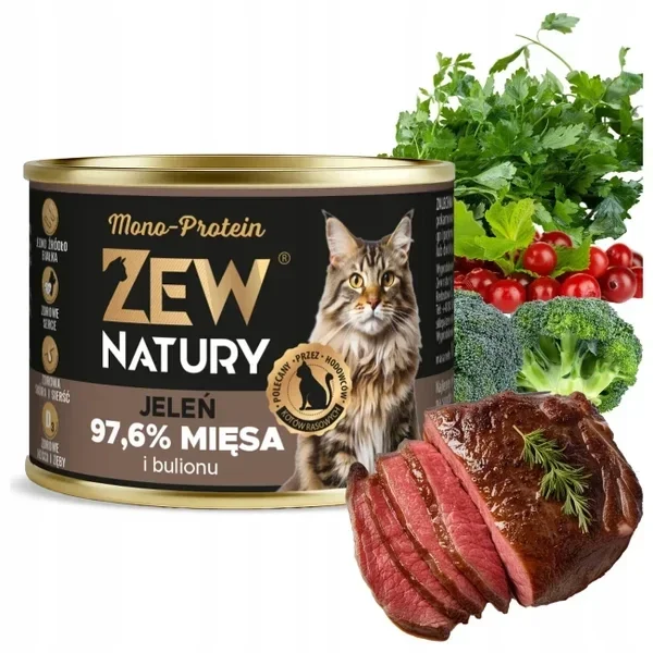 12x185g. Zew Natury Mono-Protein Deer (1,90€/1szt)