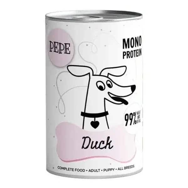 6x400g. Paka Zwierzaka Peppe Monoprotein Duck
