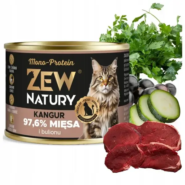 12x185g. Zew Natury Mono-Protein Kangaroo (2,40€/1szt)