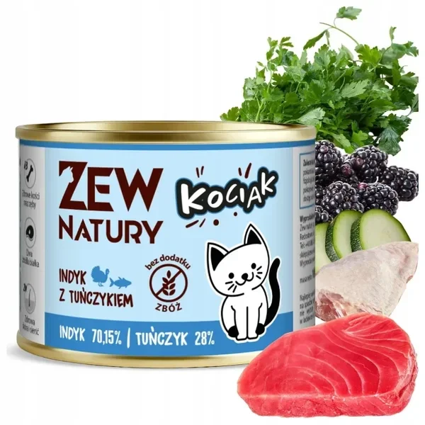 12x185g. Zew Natury Junior Turkey with Tuna (1,70€/1szt)
