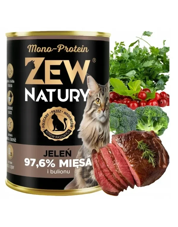 12x400g. Zew Natury Mono-Protein Deer (3,10€/1szt)