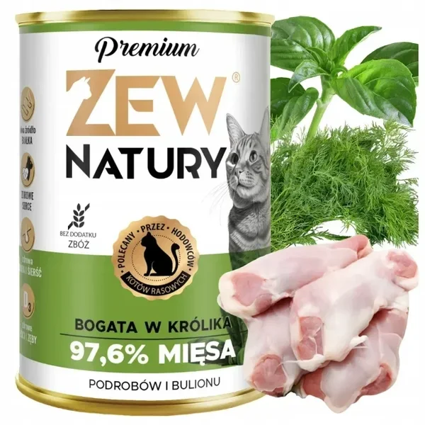 12x400g. Zew Natury Premium Rabbit (2,70€/1szt)