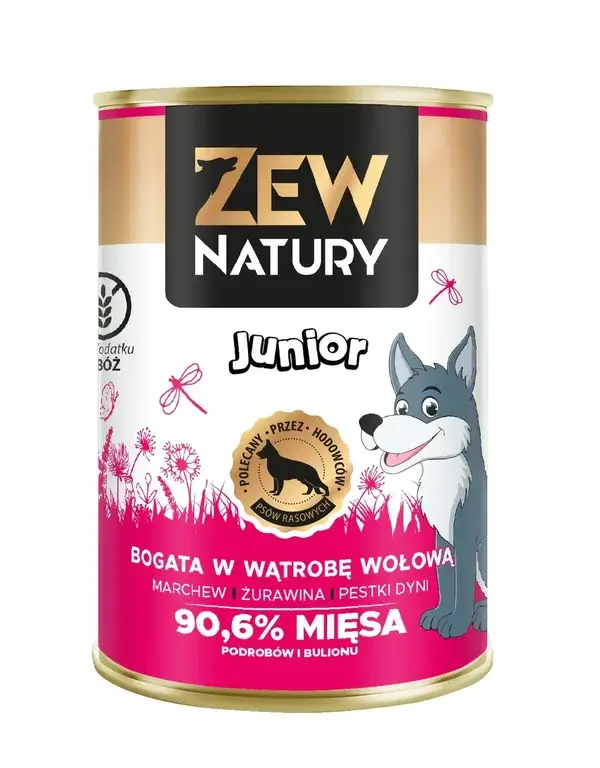 12x400g. Zew Natury Junior Rich in Beef Liver
