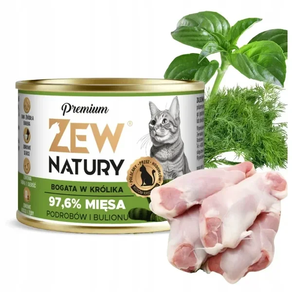 12x185g. Zew Natury Premium Rabbit (1,80€/1szt)