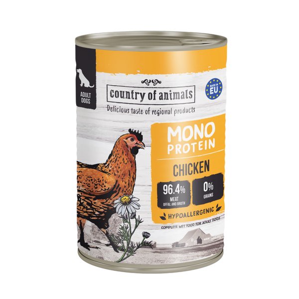 Country of Animals (Wiejska Zagroda) Monoprotein 6x800g. CHICKEN