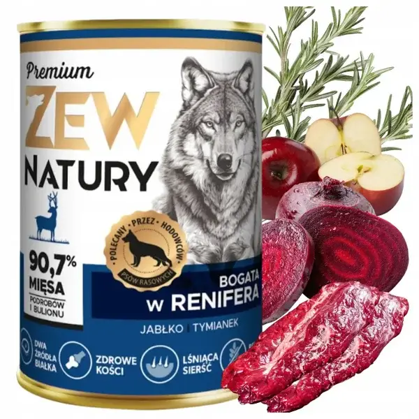 12x400g. Zew Natury Premium Rich in Reindeer (2,60€/1szt)