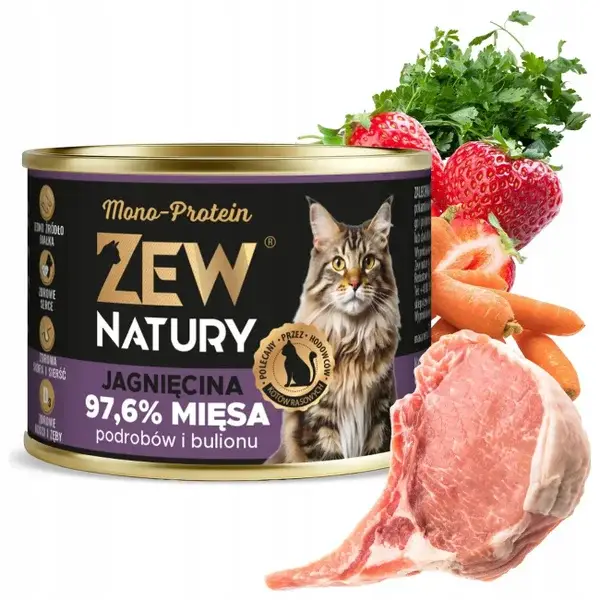 12x185g. Zew Natury Mono-Protein Lamb (1,90€/1szt)