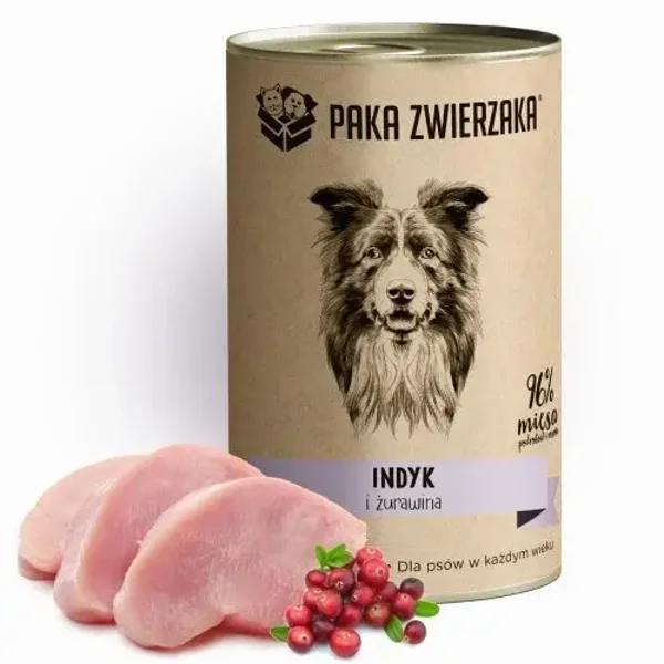 6x400g. Paka Zwierzaka Dog Turkey with Cranberry