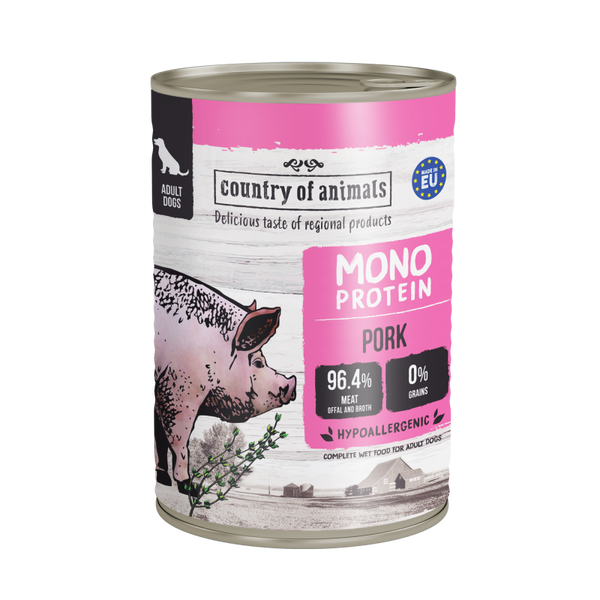 Country of Animals (Wiejska Zagroda) Monoprotein 12x400g. PORK